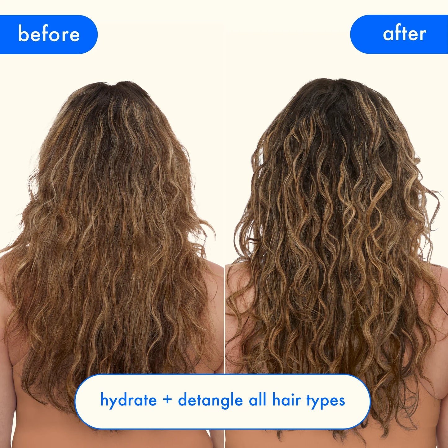 AMIKA Hydro Rush Intense Moisture Leave-In Conditioner Before After