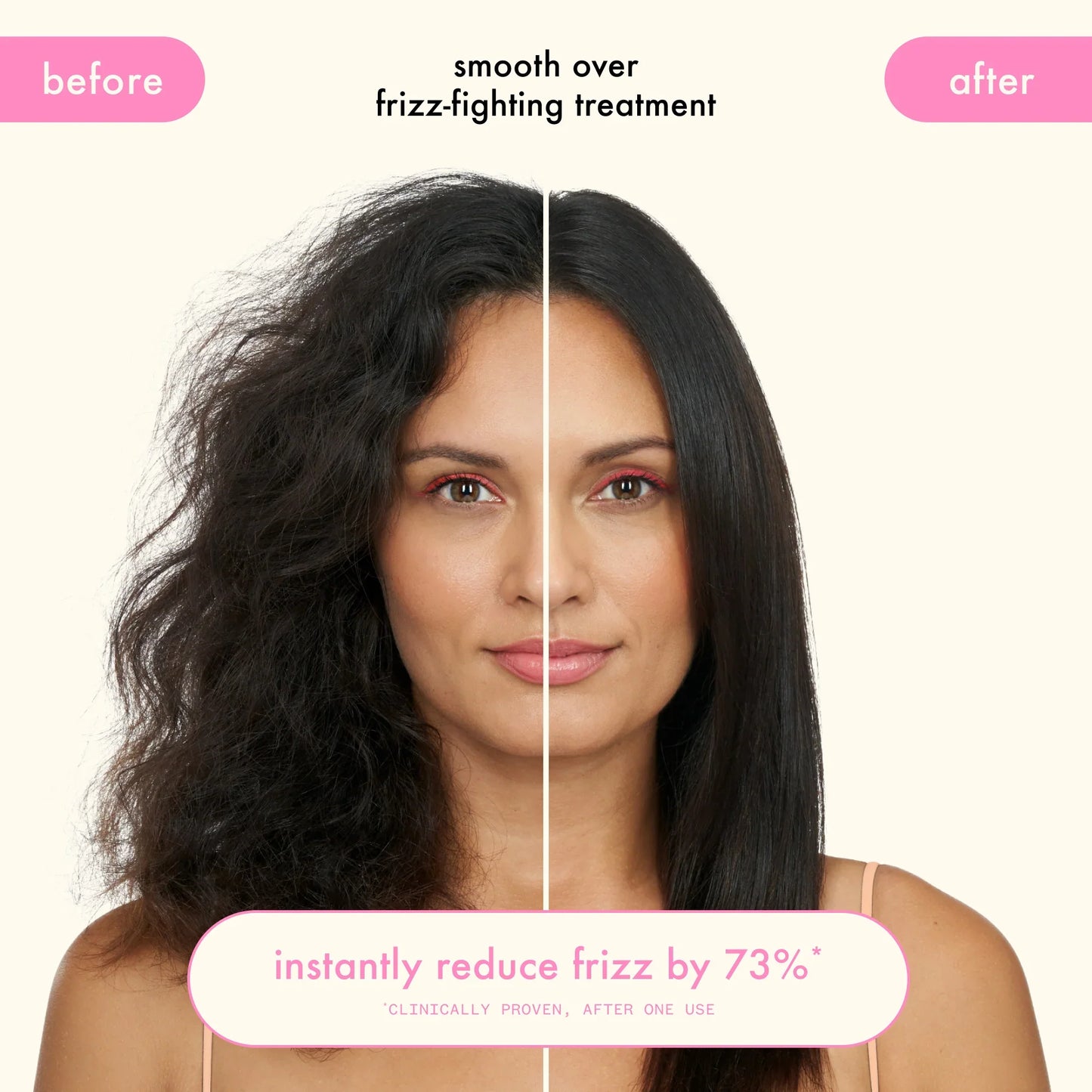 AMIKA Smooth Over Frizz-Fighting Treatment Before After
