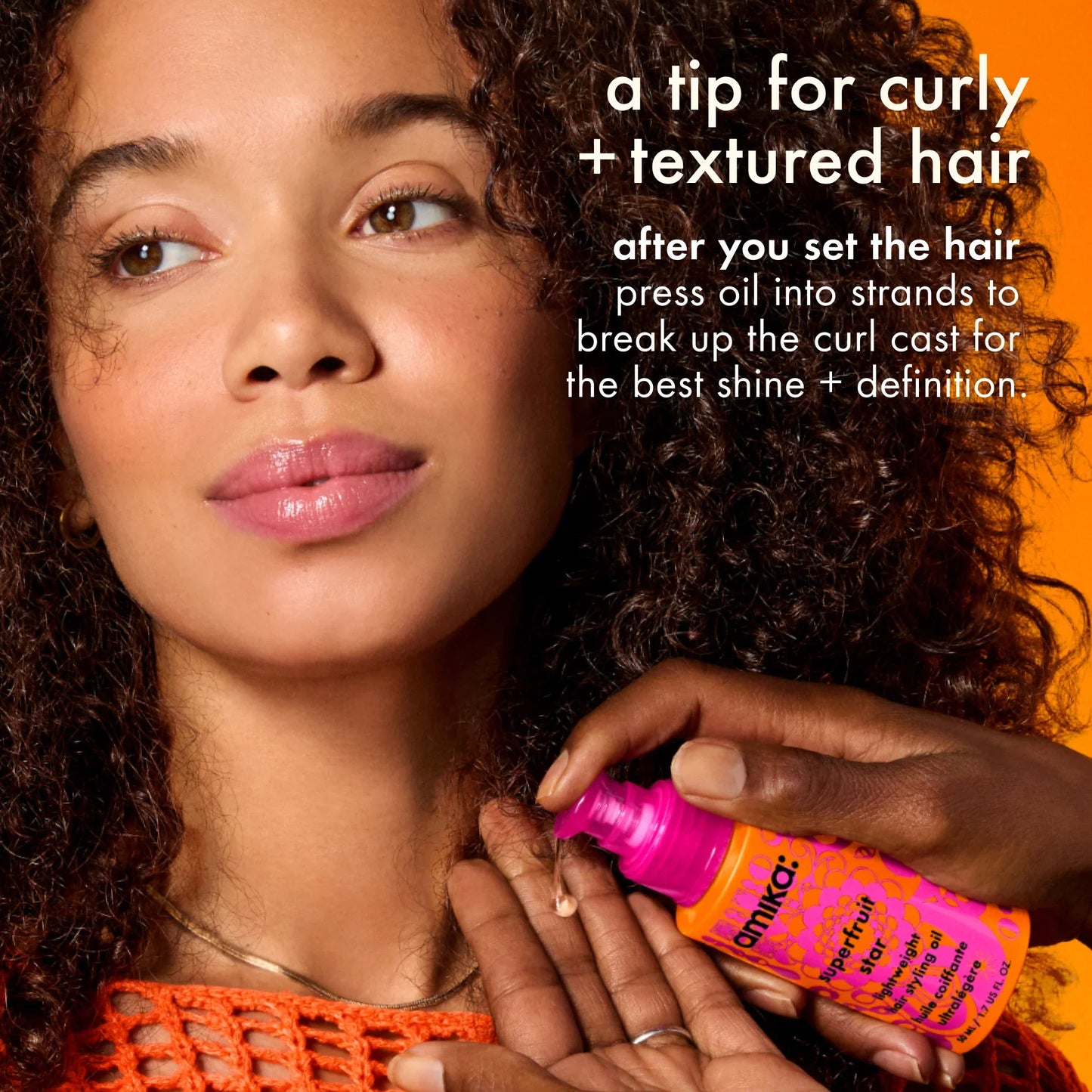 AMIKA Superfruit Star Lightweight Hair Styling Oil how to use