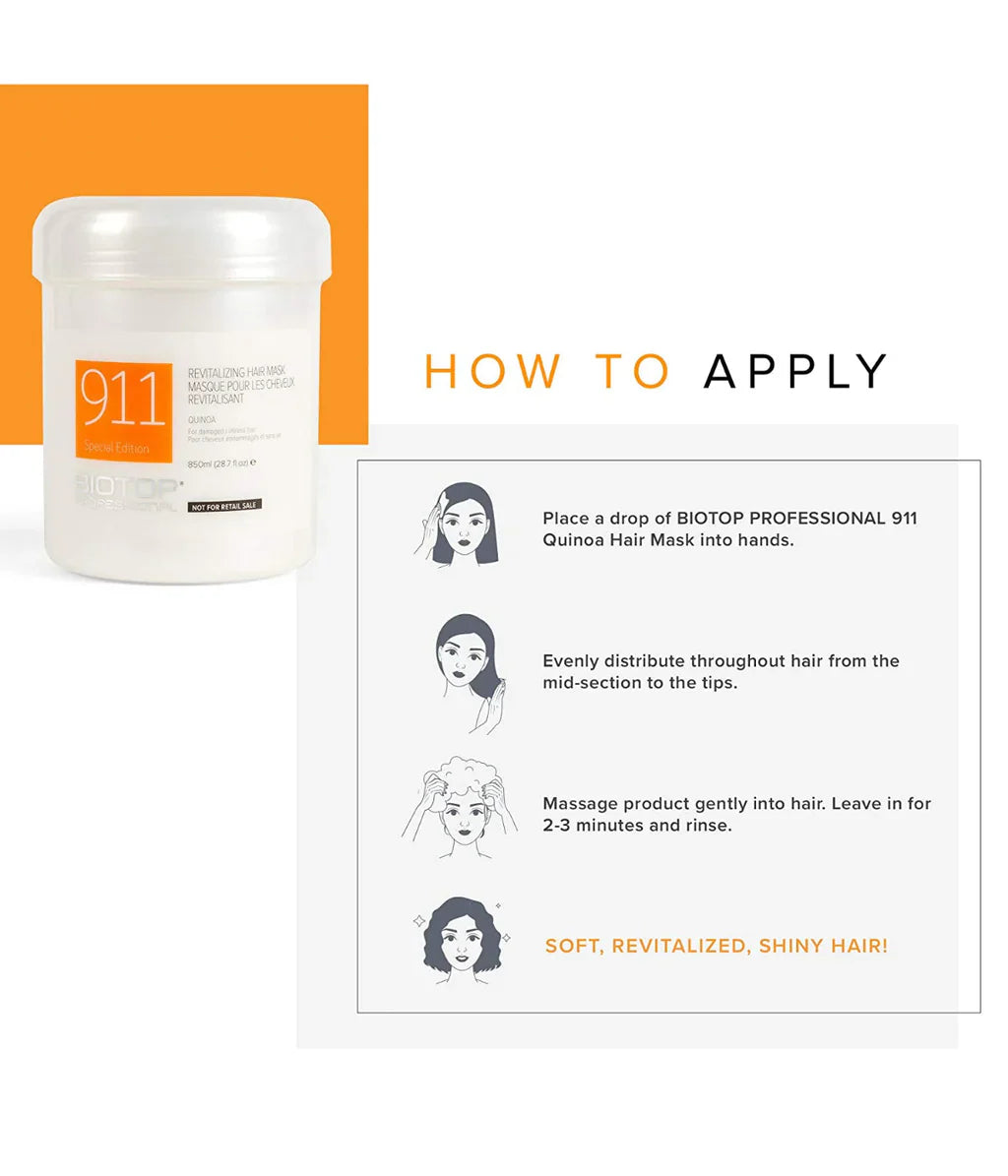 BIOTOP 911 Quinoa Hair Mask how to use