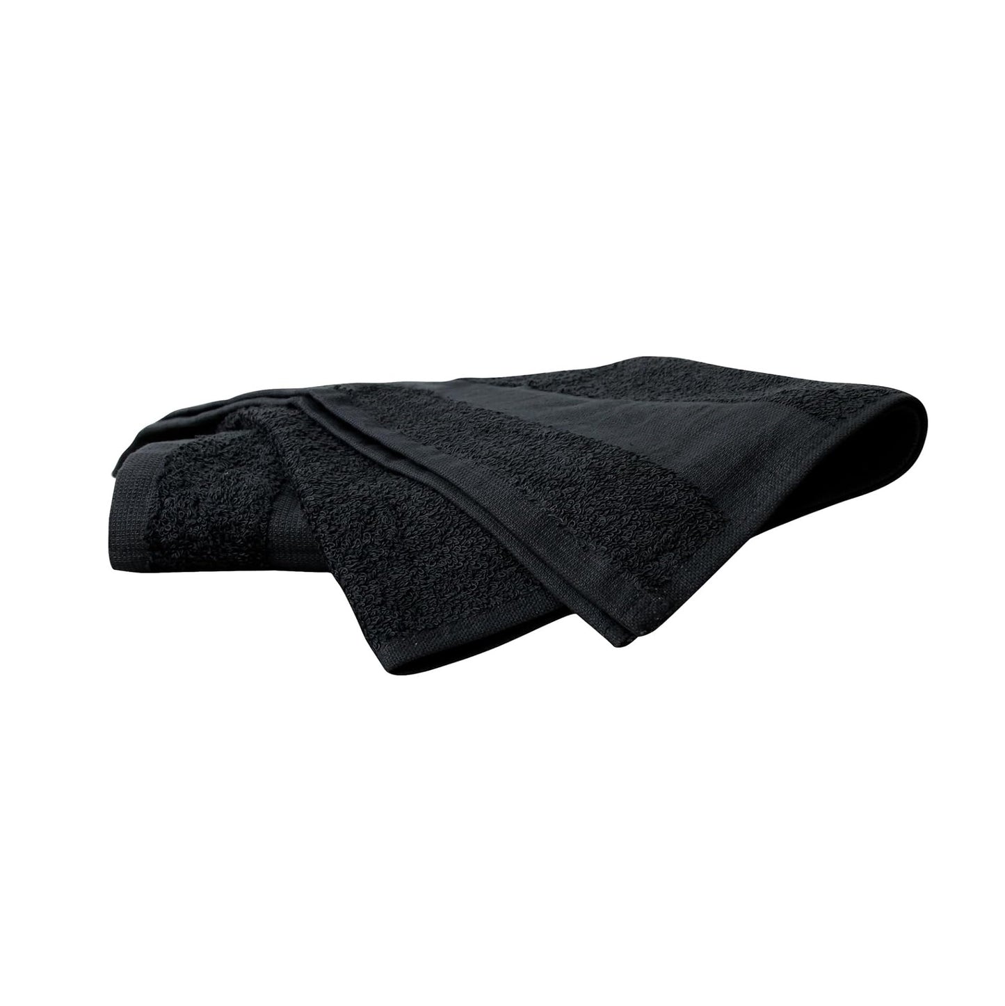 Bleach-Resistant Cotton Towels 25" x 16" / 12-Pack - Blue-Black