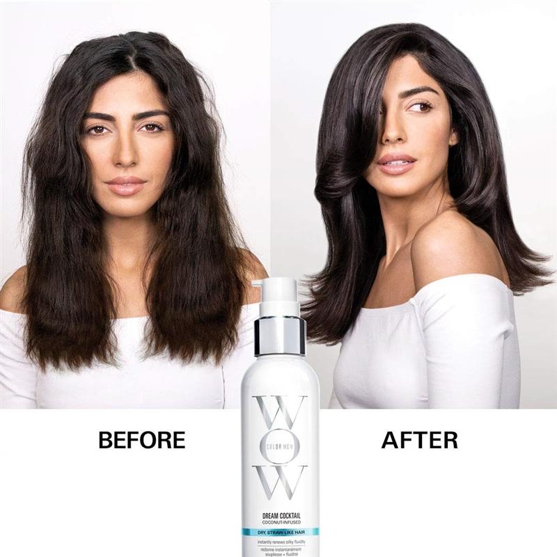 COLOR WOW Dream Cocktail Coconut-Infused Before After