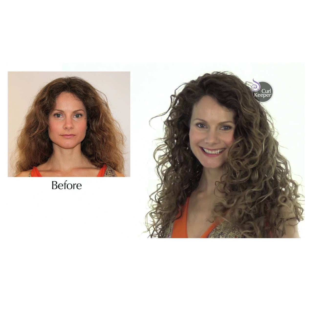 CURL KEEPER Original Liquid Styler Frizz-Free Curls Before After