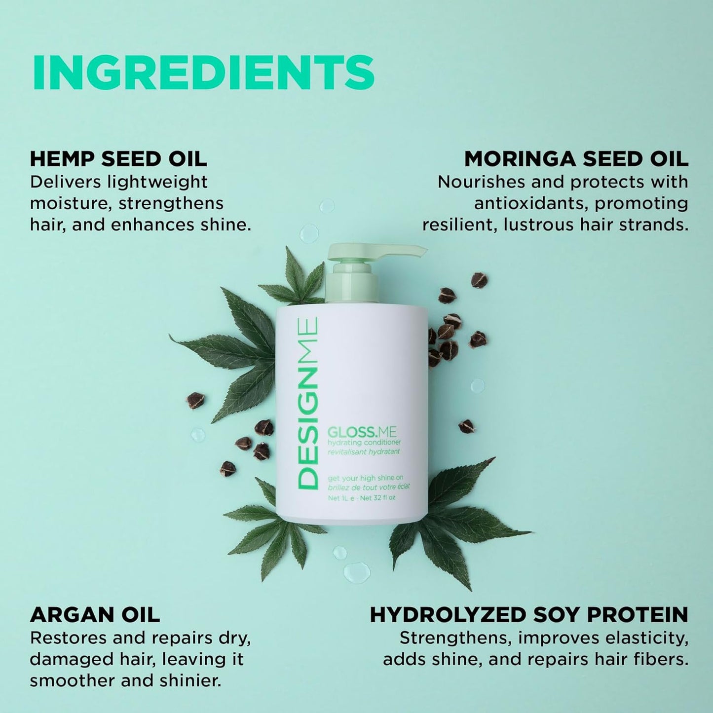 DESIGN.ME Gloss.me Hydrating Conditioner key ingredients