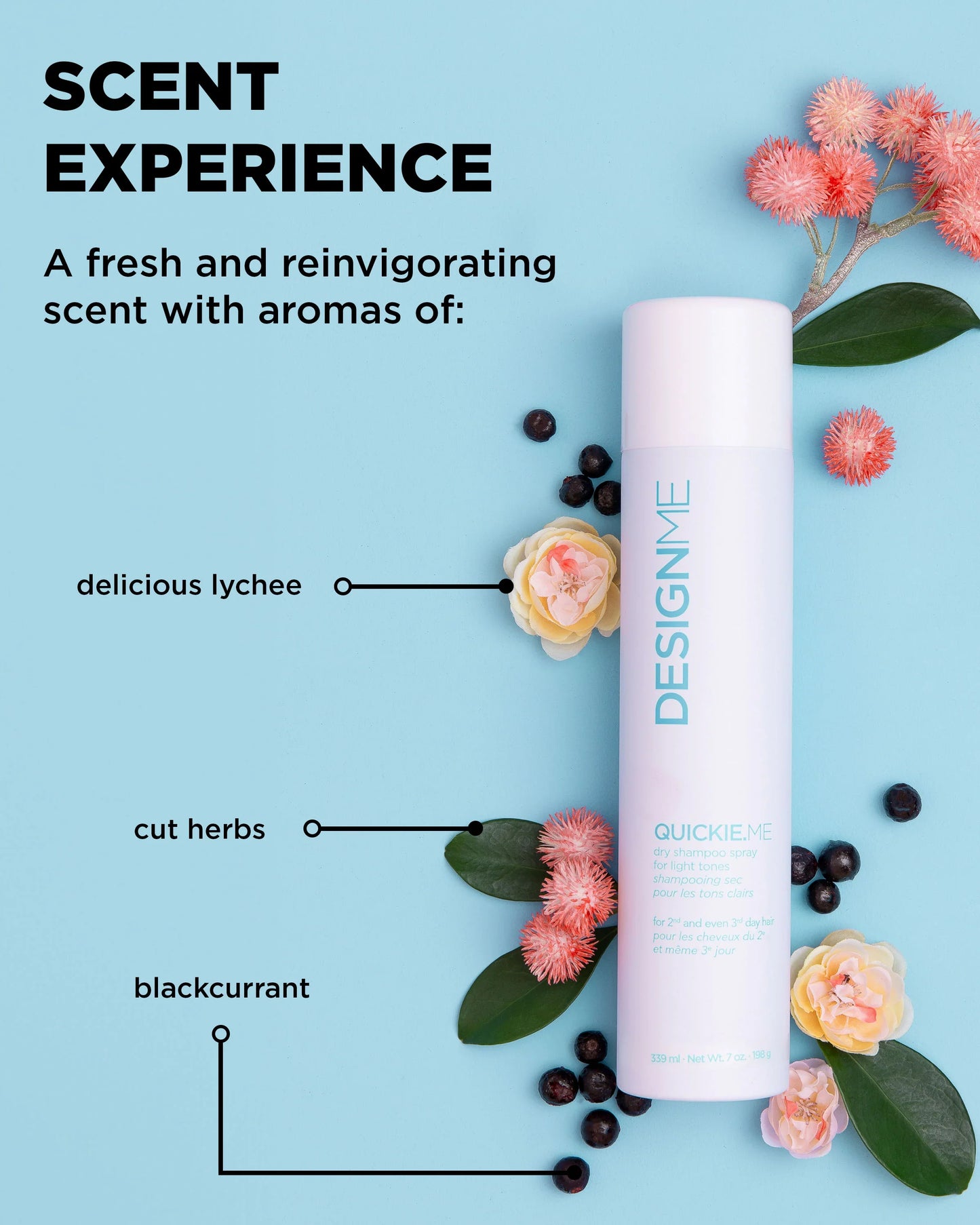 DESIGN.ME Quickie.me Dry Shampoo Light Tones key ingredients