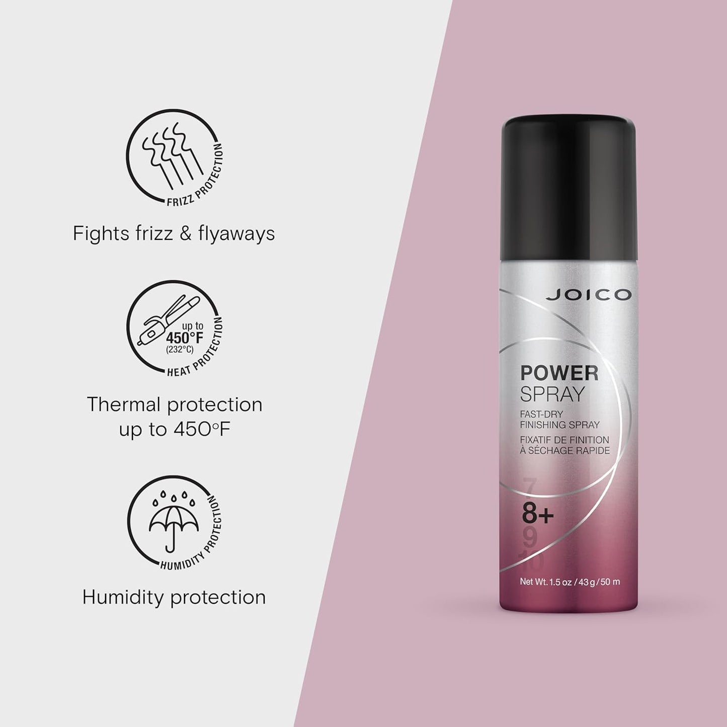 JOICO Power Spray Fast-Dry Finishing Spray more benefits