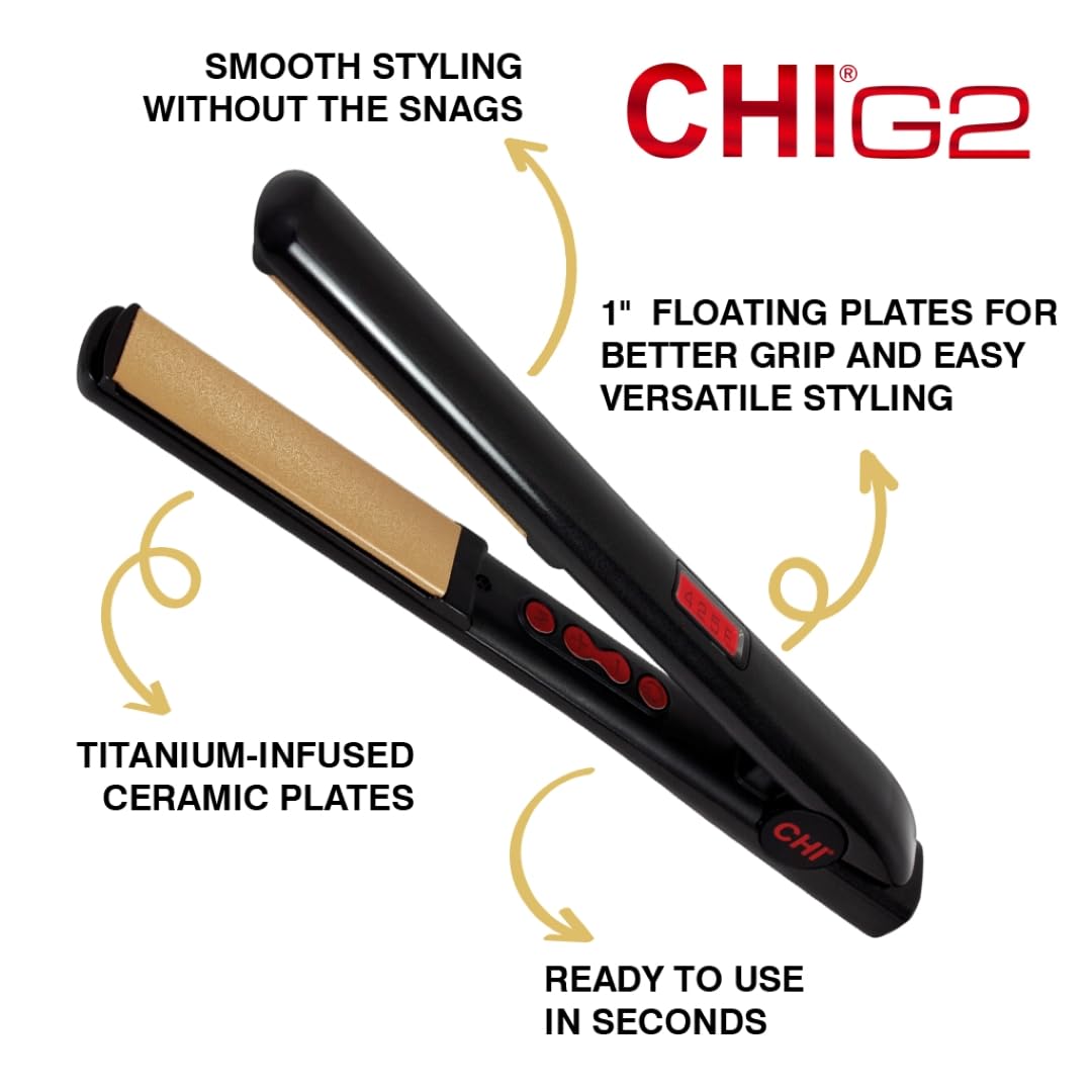 CHI G2 Ceramic & Titanium Hairstyling Iron 1"