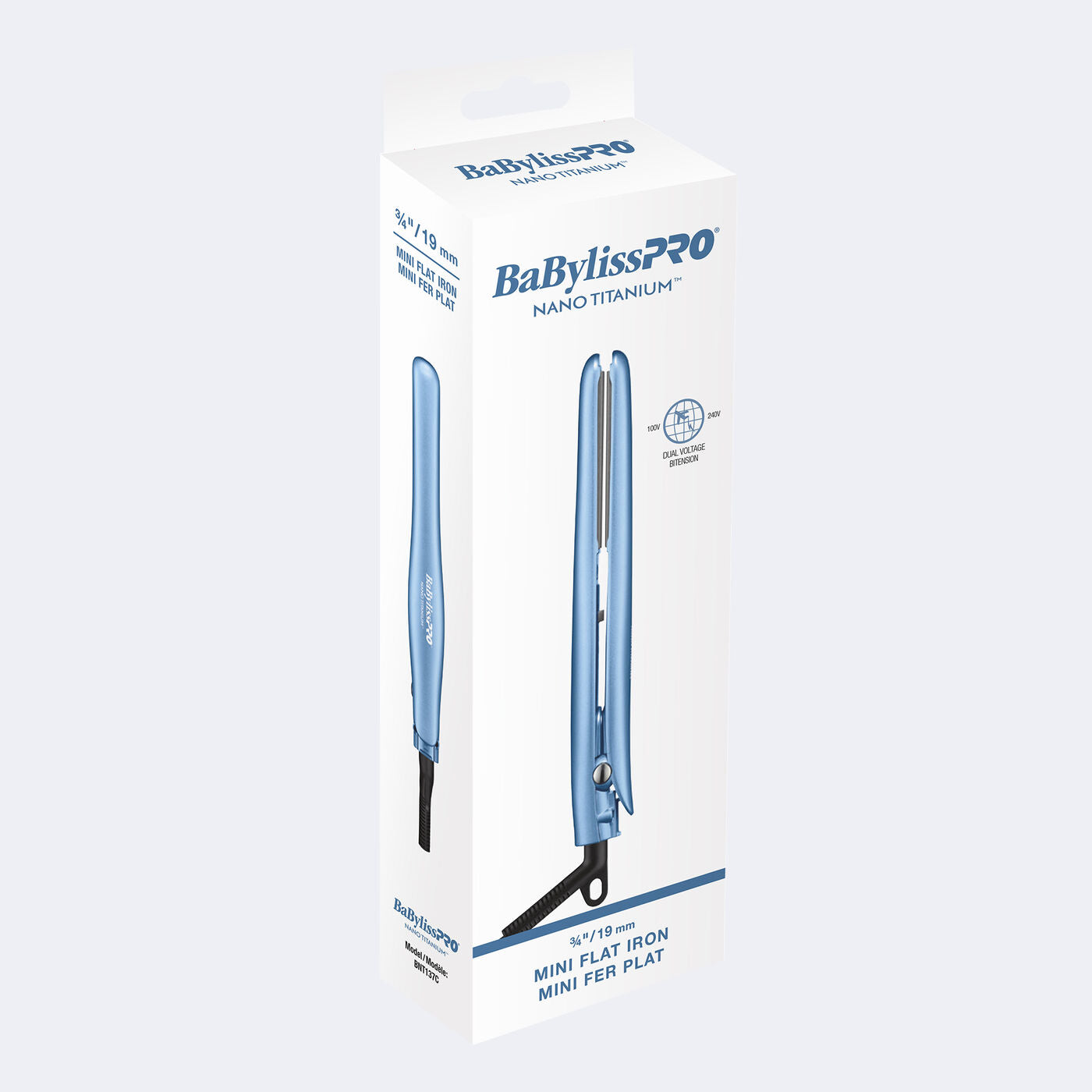 BaBylissPRO Nano Titanium Mini Flat Iron 3/4" / 19 mm