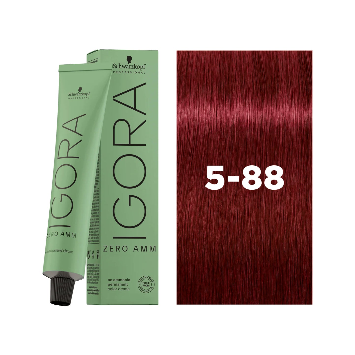 IGORA ZERO AMM Ammonia-Free Permanent Color 5-88 Light Brown Red Extra