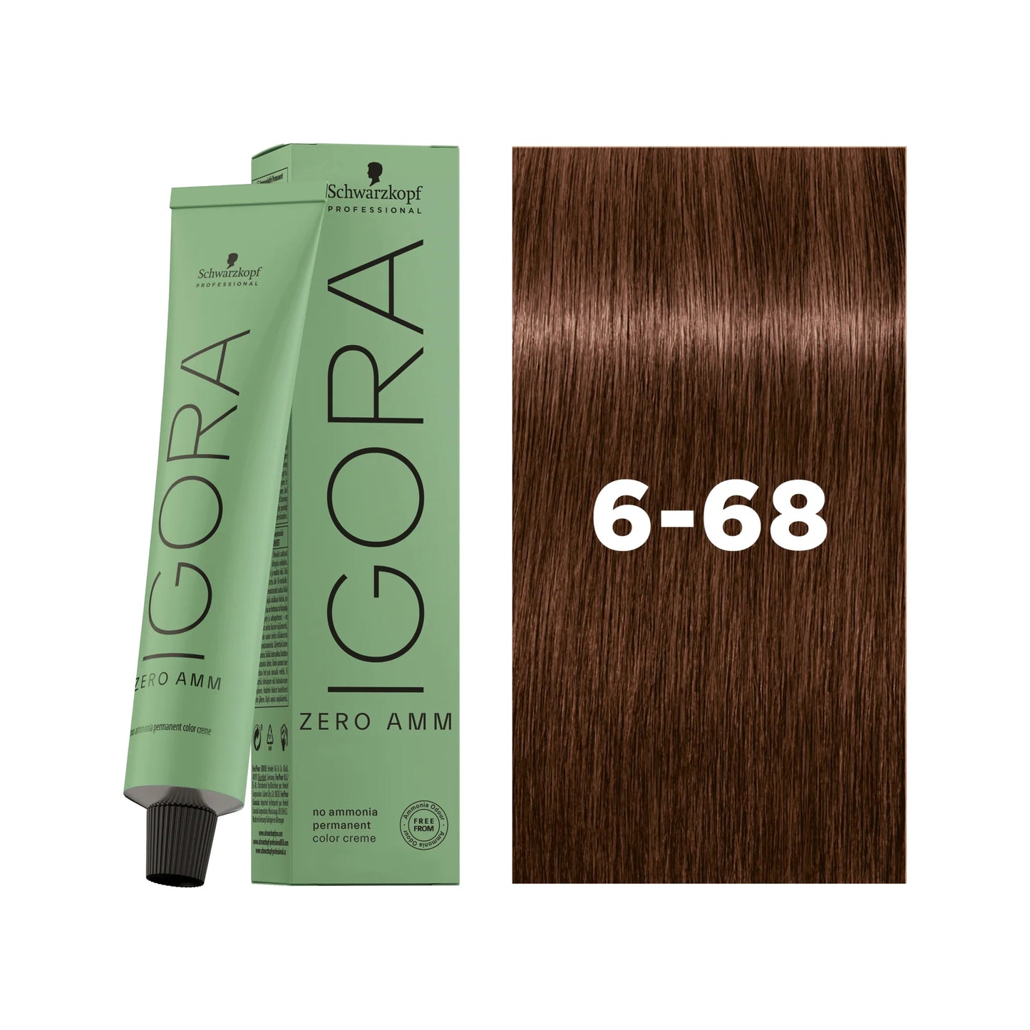 IGORA ZERO AMM Ammonia-Free Permanent Color 6-68 Dark Blonde Chocolate Red