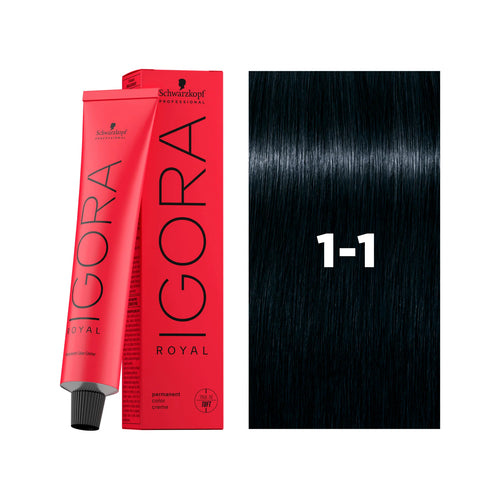 Load image 1 in gallery view. IGORA ROYAL Permanent Hair Color 1-1 Black Cendré