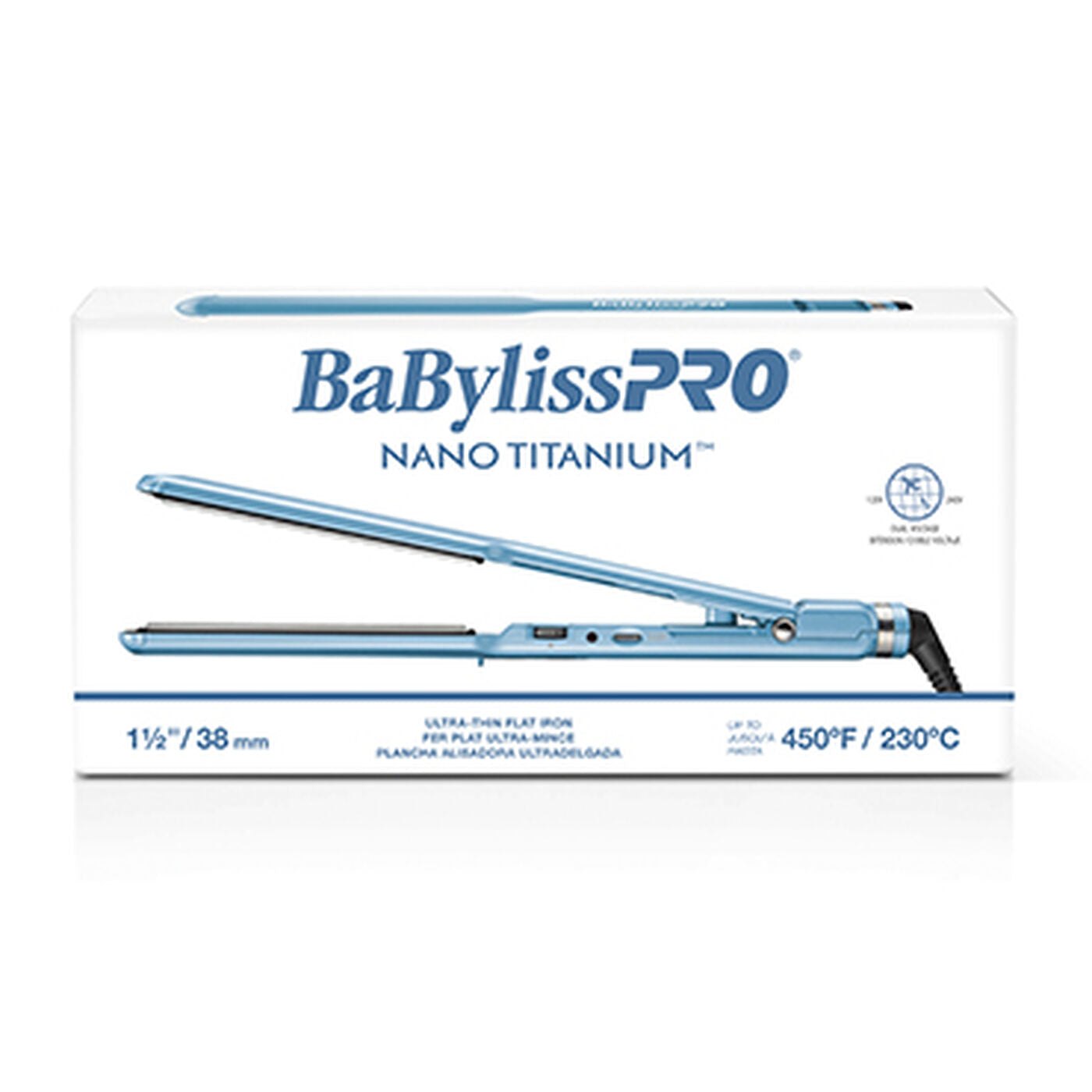 BaBylissPRO Nano Titanium Ultra-Slim Flat Iron 1½” / 38 mm