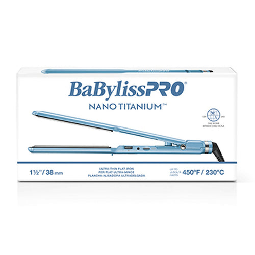 Load image 1 in gallery view. BaBylissPRO Nano Titanium Ultra-Slim Flat Iron 1½” / 38 mm