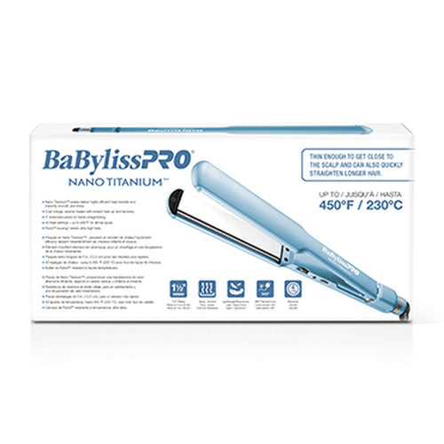 Load image 1 in gallery view. BaBylissPRO Nano Titanium Ultra-Slim Flat Iron 1½” / 38 mm