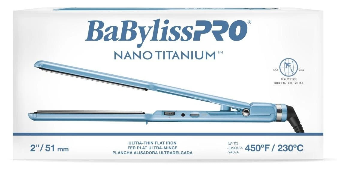 BaBylissPRO Nano Titanium Ultra-Slim Flat Iron 2" / 51 mm