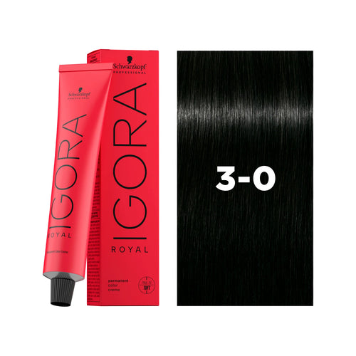 Load image 1 in gallery view. IGORA ROYAL Permanent Hair Color 3-0 Dark Brown Natural