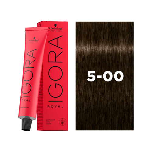 Load image 1 in gallery view. IGORA ROYAL Permanent Hair Color 5-00 Light Brown Natural Extra