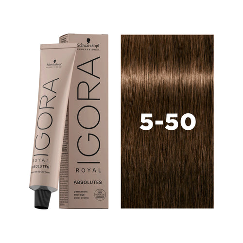 Load image 1 in gallery view. IGORA ROYAL ABSOLUTES Permanent Hair Color 5-50 Light Brown Gold Natural