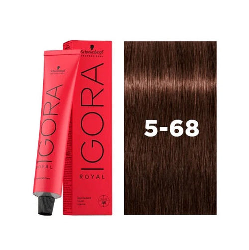 Load image 1 in gallery view. IGORA ROYAL Permanent Hair Color 5-68 Light Brown Chocolate Red