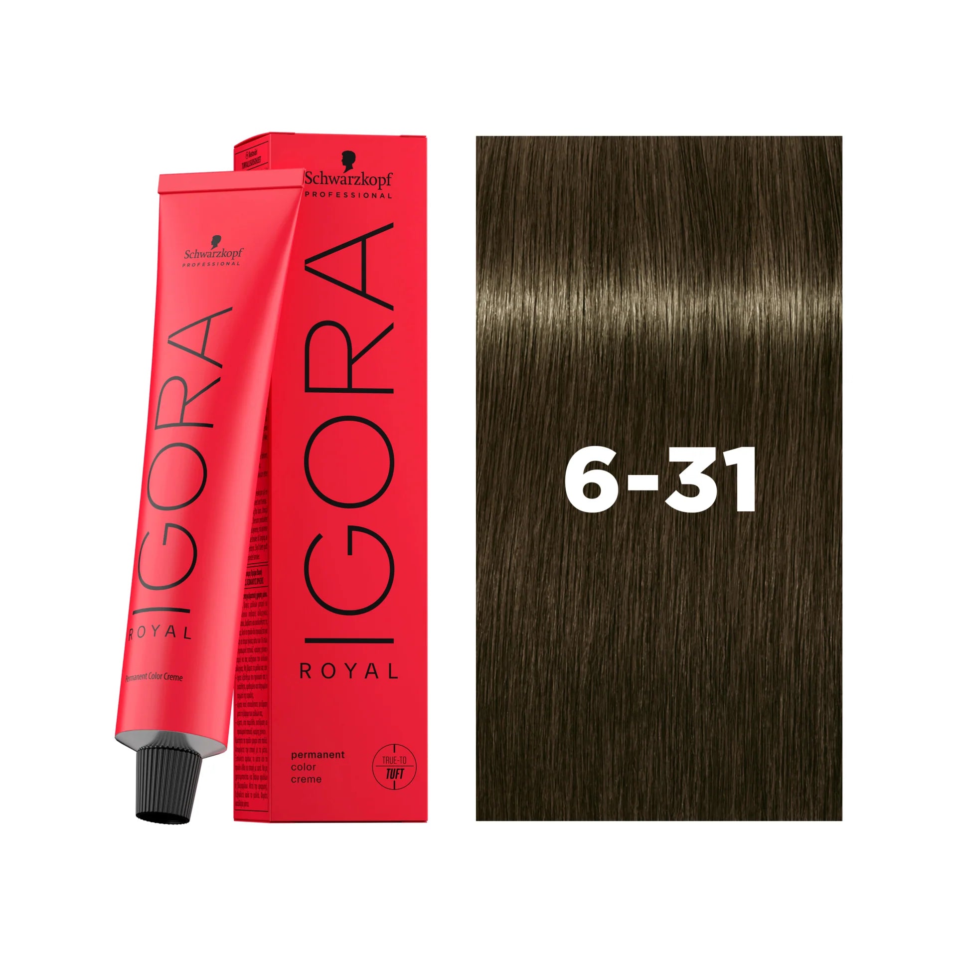 IGORA ROYAL Permanent Hair Color 6-31 Dark Blonde Matte Cendré