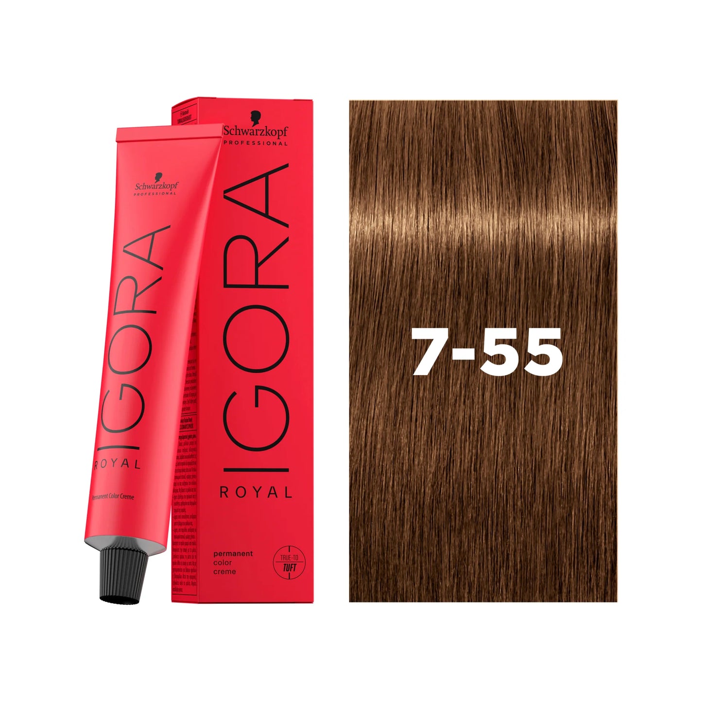 IGORA ROYAL Permanent Hair Color 7-55 Medium Blonde Gold Extra