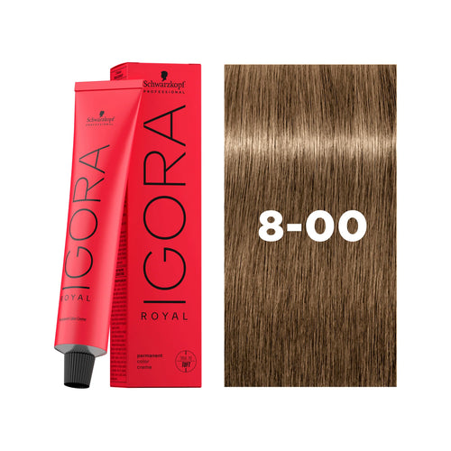 Load image 1 in gallery view. IGORA ROYAL Permanent Hair Color 8-00 Light Blonde Natural