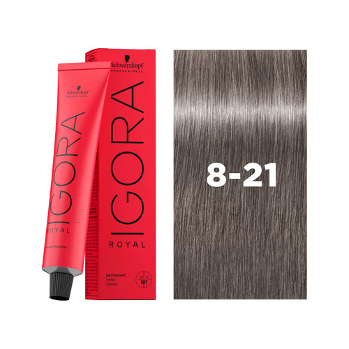 Load image 1 in gallery view. IGORA ROYAL Permanent Hair Color 8-21 Light Blonde Ash Cendré