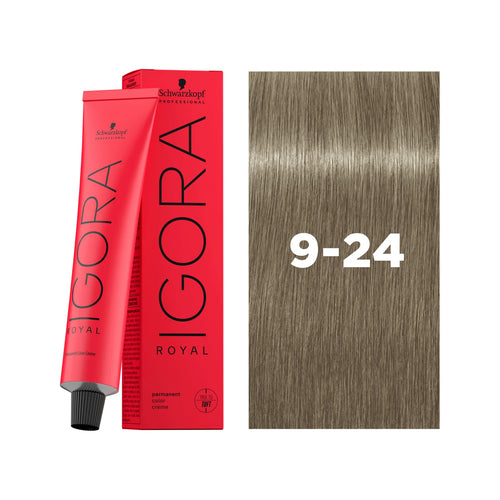 Load image 1 in gallery view. IGORA ROYAL Permanent Hair Color 9-24 Extra Light Blonde Ash