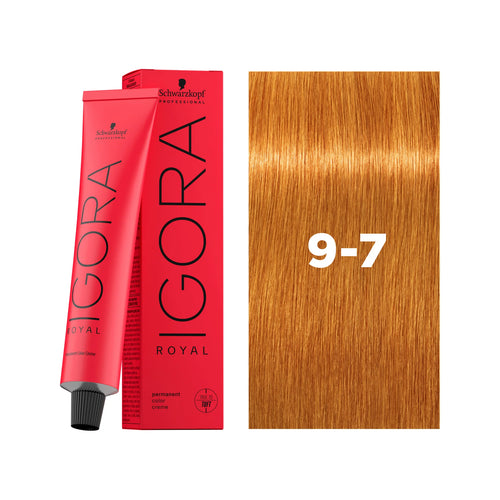 Load image 1 in gallery view. IGORA ROYAL Permanent Hair Color 9-7 Extra Light Blonde Copper