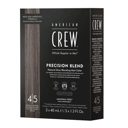 Load image 1 in gallery view. AMERICAN CREW Precision Blend Natural Grey Hair Color 4|5 Medium Natural