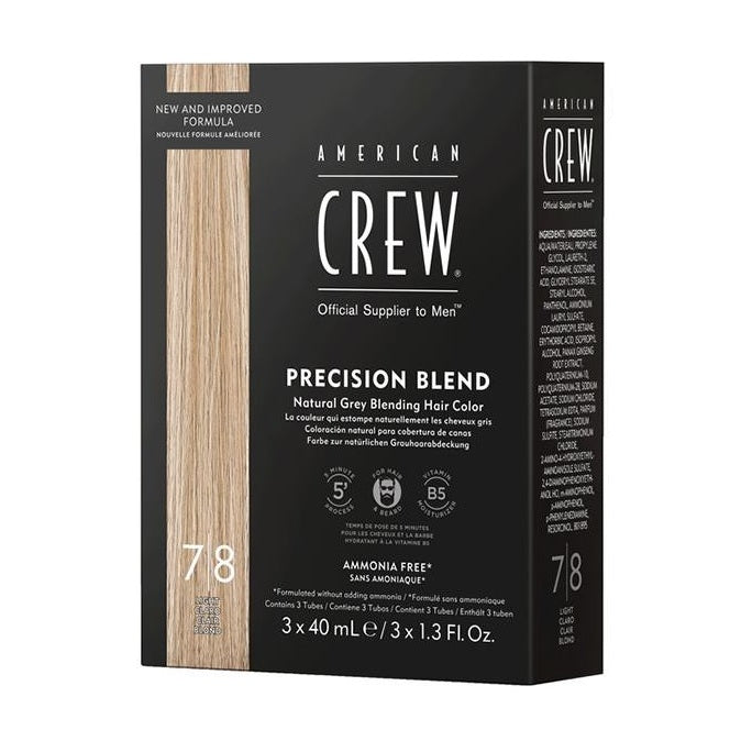 AMERICAN CREW Precision Blend Natural Grey Hair Color 7|8 Light