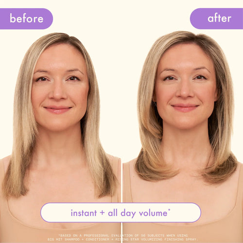 Load image 1 in gallery view. AMIKA Big Hit Volumizing Conditioner Before After