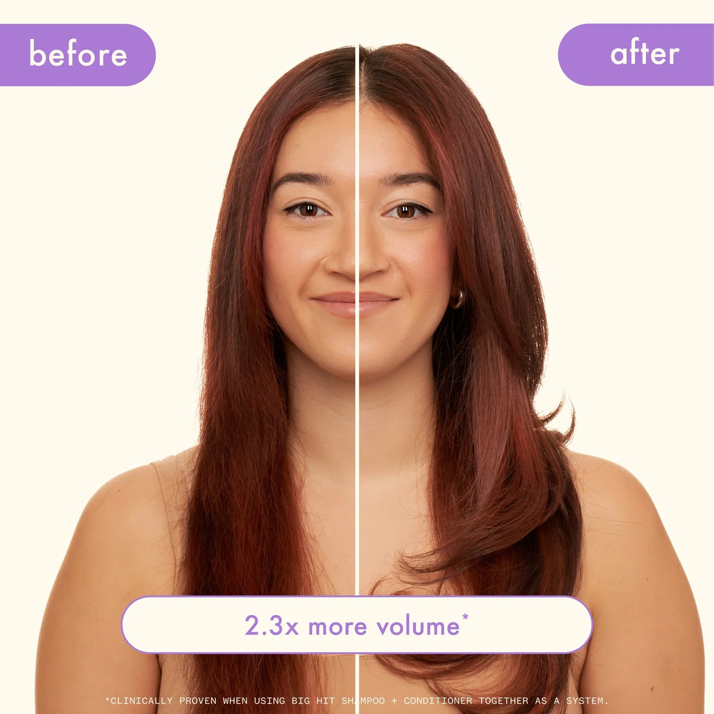 AMIKA Big Hit Volumizing Conditioner Before After