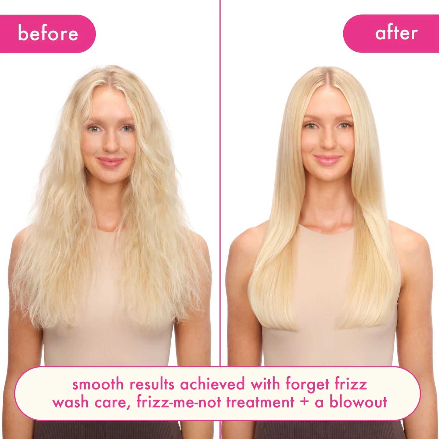 AMIKA Forget Frizz Anti-Frizz Conditioner Before After