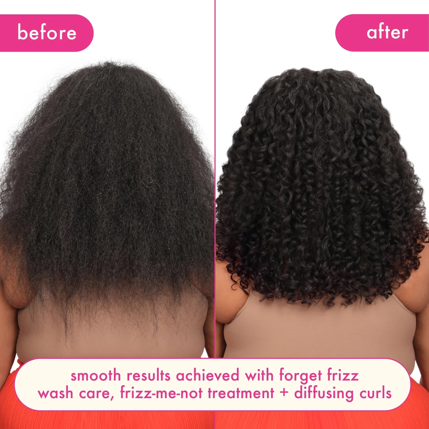 AMIKA Forget Frizz Anti-Frizz Conditioner Before After