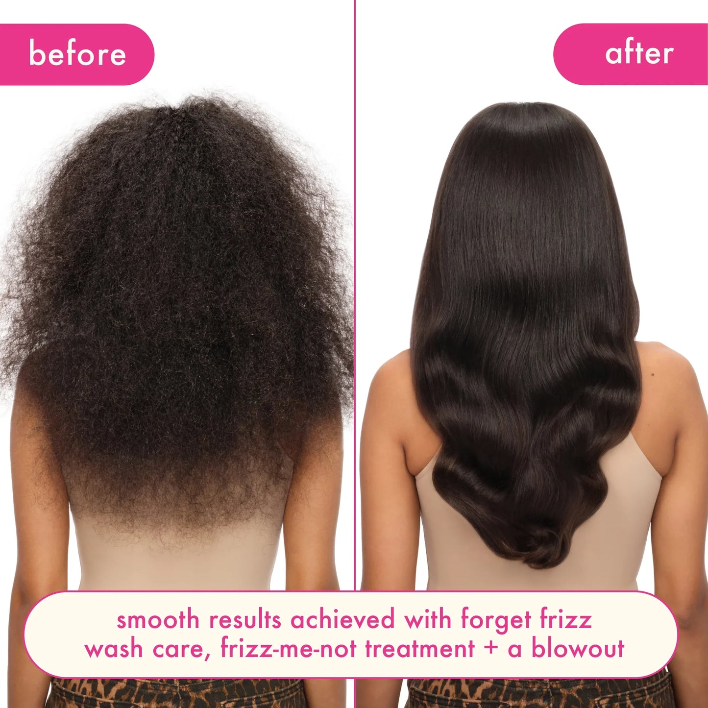 AMIKA Forget Frizz Anti-Frizz Shampoo Before After