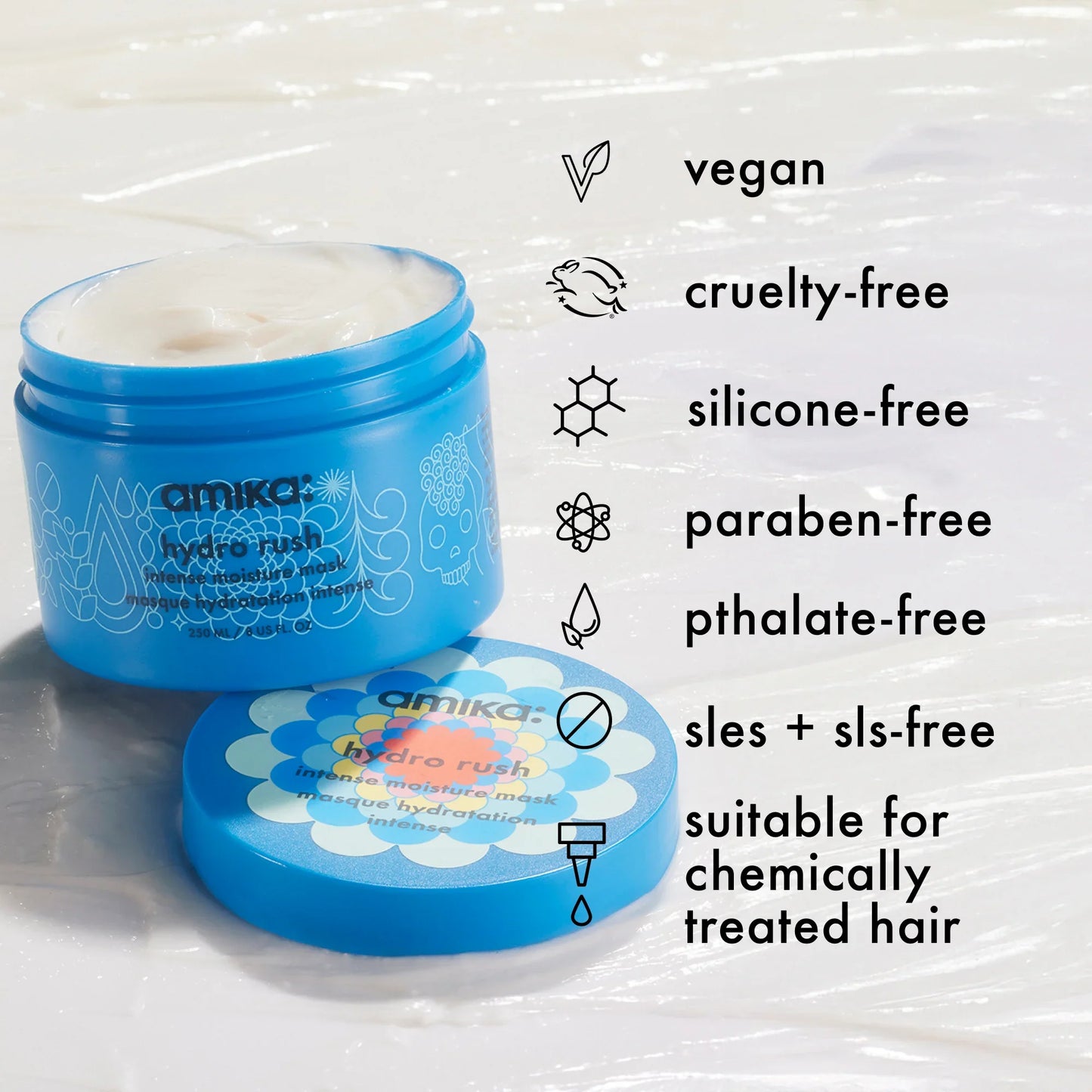 AMIKA Hydro Rush Intense Moisture hair Mask benefits