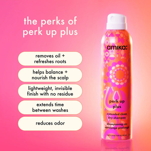 Load image 1 in gallery view. AMIKA Perk Up Plus Extended Dry Shampoo benefits