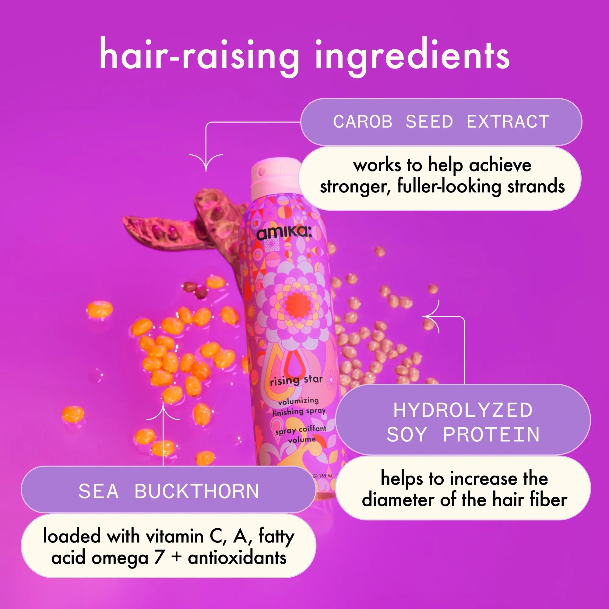 AMIKA Rising Star Volumizing Finishing Spray key ingredients