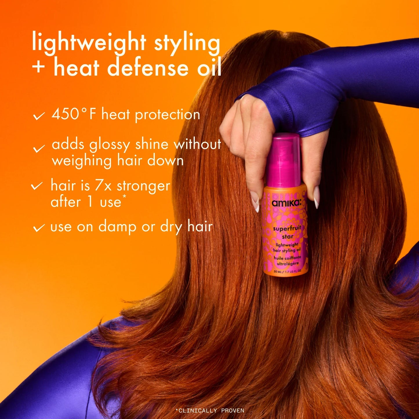 AMIKA Superfruit Star Lightweight Hair Styling Oil benefits