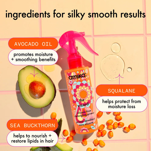 Load image 1 in gallery view. AMIKA The Wizard Detangling Primer key ingredients