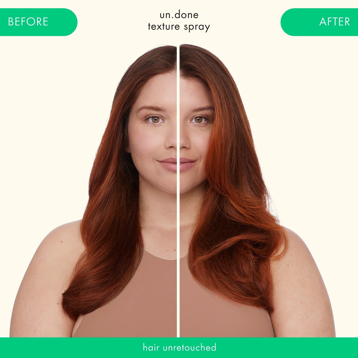 AMIKA Un.Done Texture Hair Spray  Before After