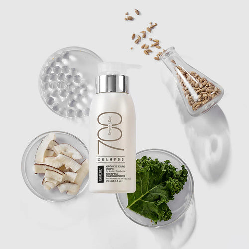 Load image 1 in gallery view. BIOTOP 700 Keratin+Kale Repairing Shampoo key ingredients