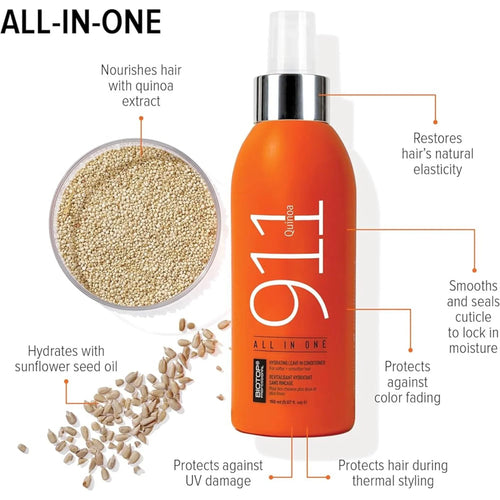 Load image 1 in gallery view. BIOTOP 911 Quinoa All In One Hydrating Leave-In Conditioner benefits