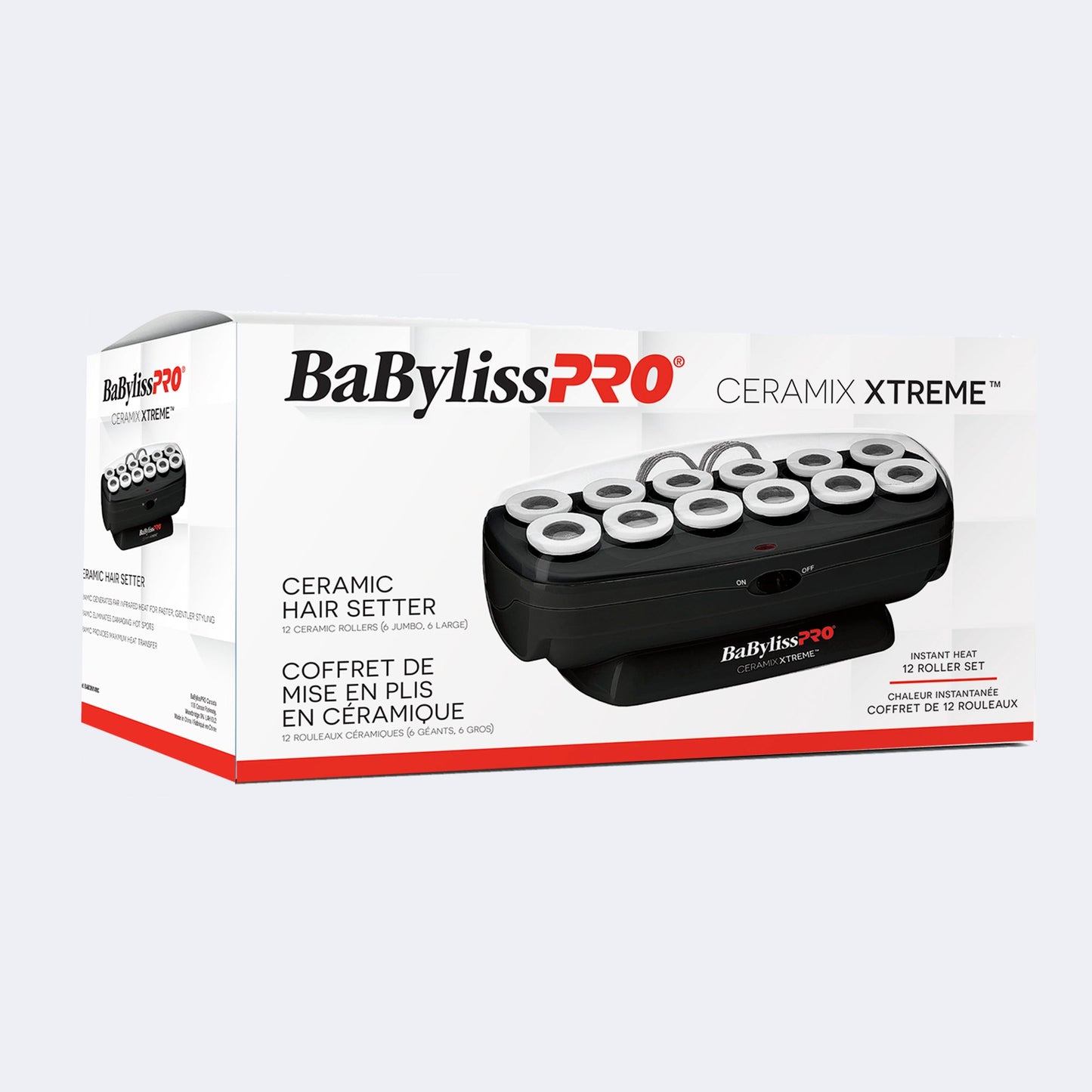 BaBylissPRO Ceramix Xtreme Ceramic Hairsetter 12-Roller Set in box