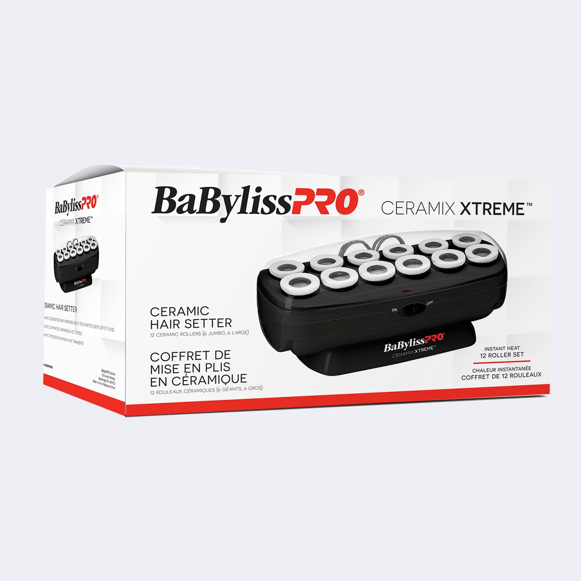 BaBylissPRO Ceramix Xtreme Ceramic Hairsetter 12-Roller Set in box