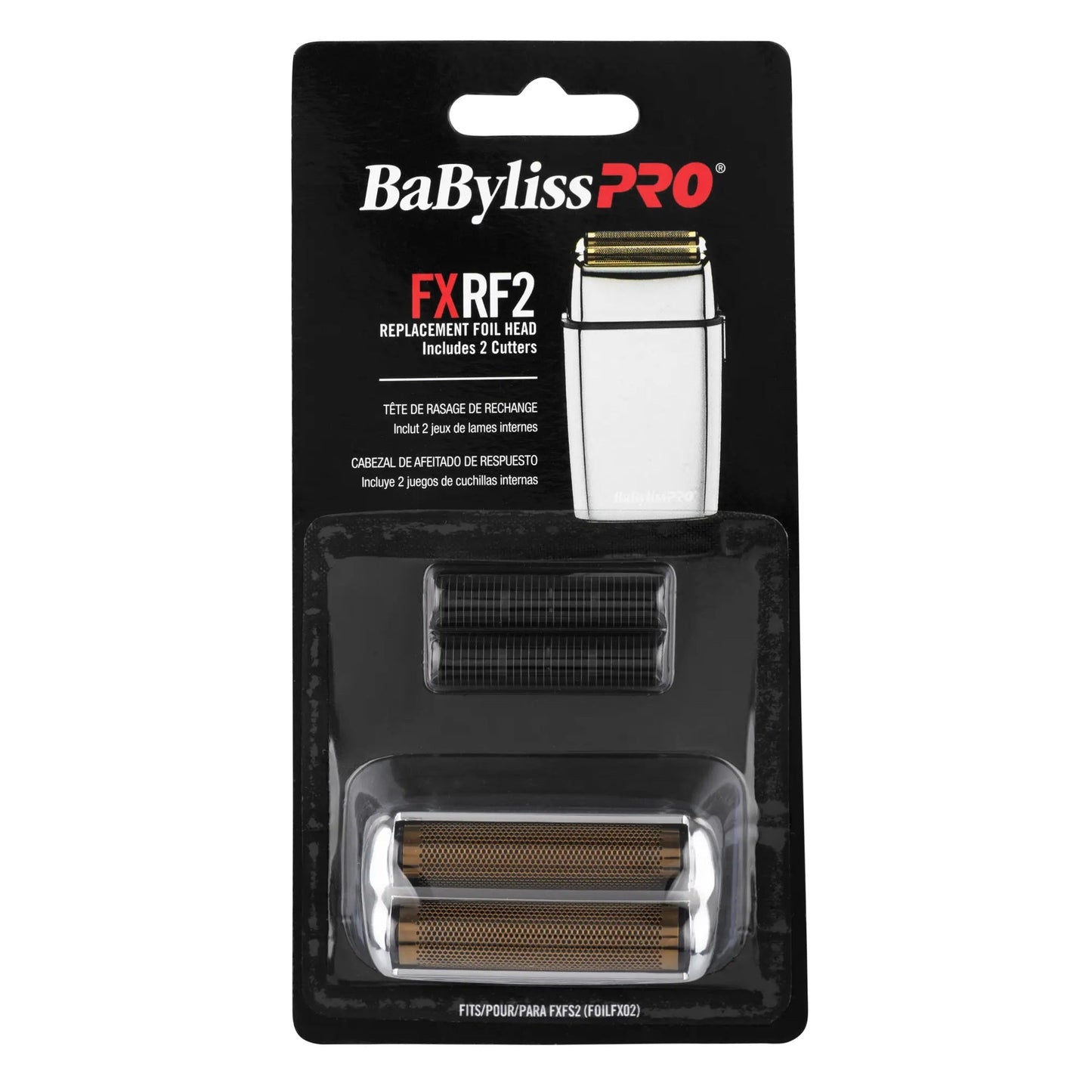BaBylissPRO FXRF2 Replacement Foil Shaver Head Silver in packaging