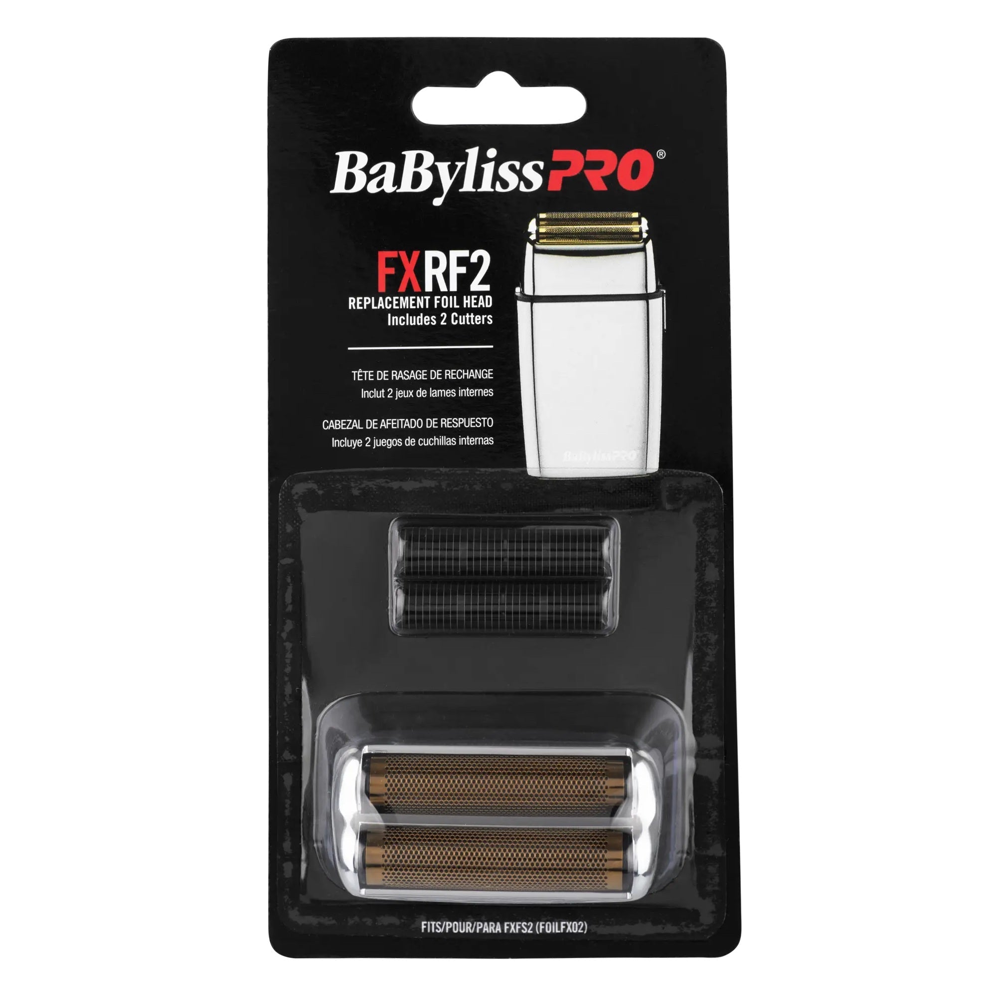 BaBylissPRO FXRF2 Replacement Foil Shaver Head Silver in packaging