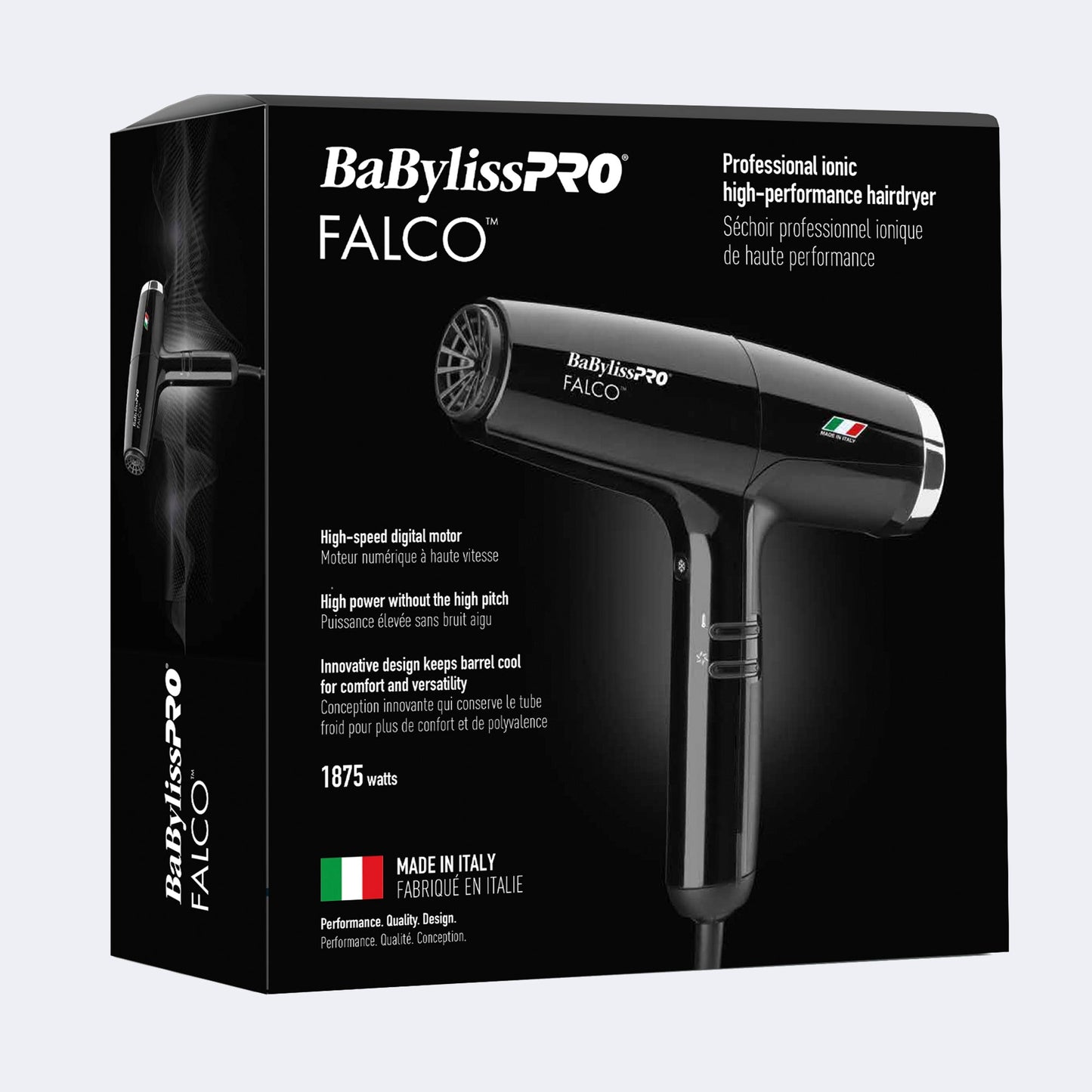 BaBylissPRO Falco Ionic High-Performance Hairdryer in box