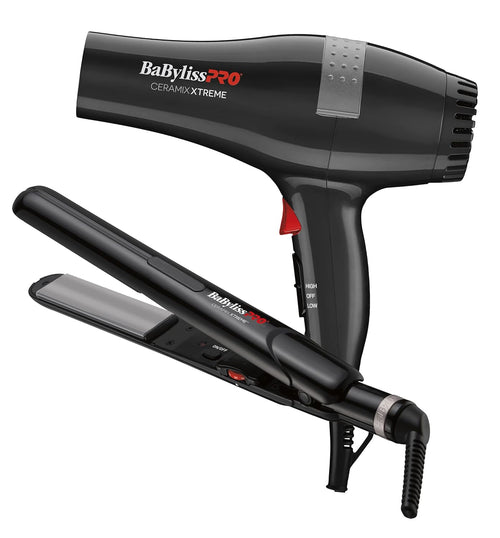 Load image 1 in gallery view. BaBylissPRO Styling Duo 1" Ceramic Flat Iron & Ceramic Hairdryer
